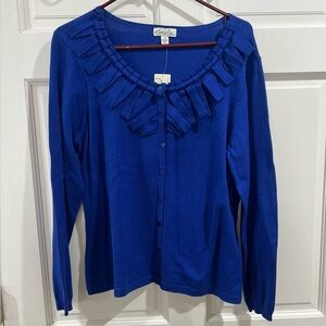 NWT Royal blue Kim Rogers cardigan size petite
medium